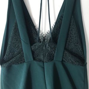 Forest green mini dress